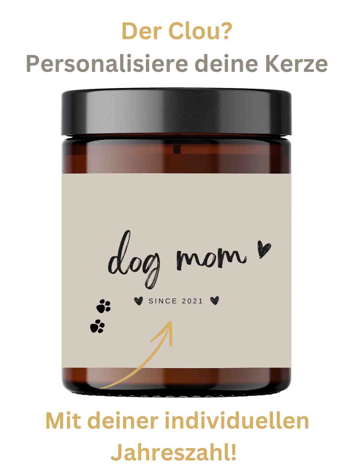 Duftkerze Dog Mom (personalisierbar)